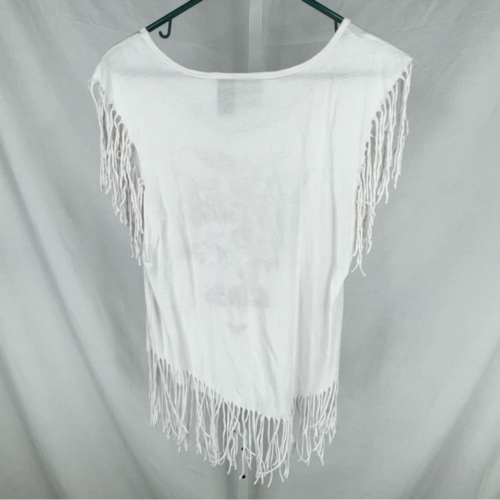 Harley Davidson Women’s Fringe White T Shirt Size M - Picture 2 of 6